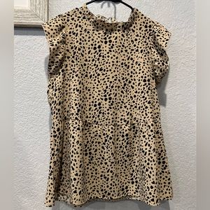 Short Ruffle Sleeve Top